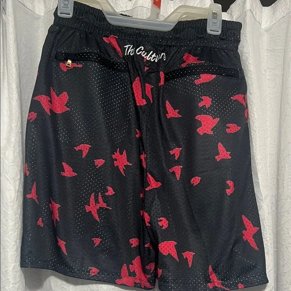 Black Athletic Shorts with Red Crown Design for the Anime Lover - Picture 5 of 11
